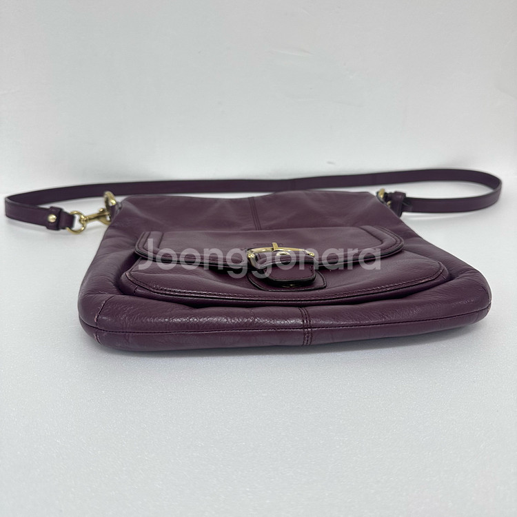 COACH 코치 버건디 가죽 숄더백 크로스백--9