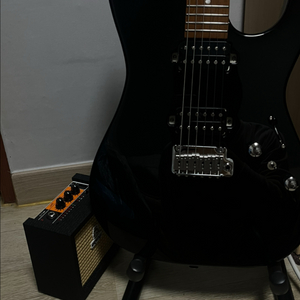 코로나 모던 플러스 블랙+오렌지 크러쉬 미니앰프+소니 유선 헤드셋