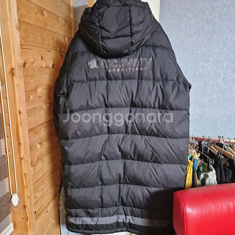 디스커버리 다운 롱패딩 110 블랙--5