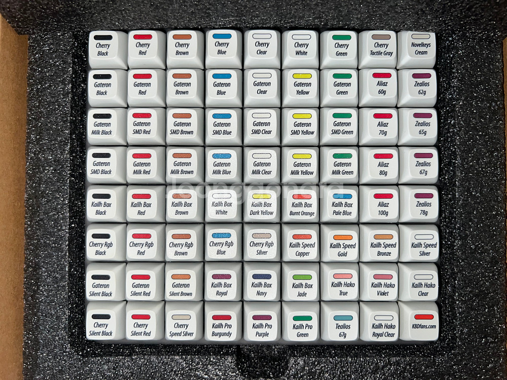 키보드 스위치 테스터 세트 (kdbfnas 72키 + Zeal PC 12키) 질리오스, 자일런츠 등--1