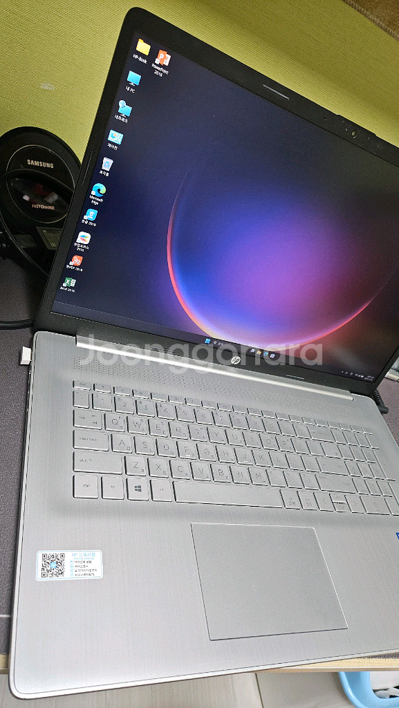 hp 17인치 노트북 11세대 i5-12g-256g 배터리100%--2