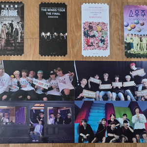 BTS 오리지널티켓(오티)+슬로건 4종 일괄 판매