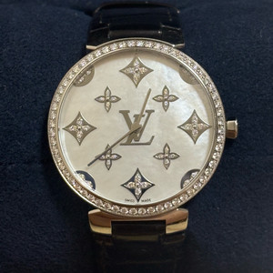 루이비통 땅부르 시계 풀파베 풀다이아 악어가죽 스트랩