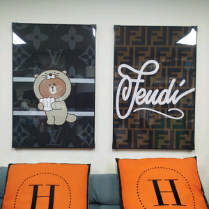 루이비통 팬디 대형 그림 액자 팝아트 인테리어소품 인테리어액자 명품그림 명품액자 가방 지갑