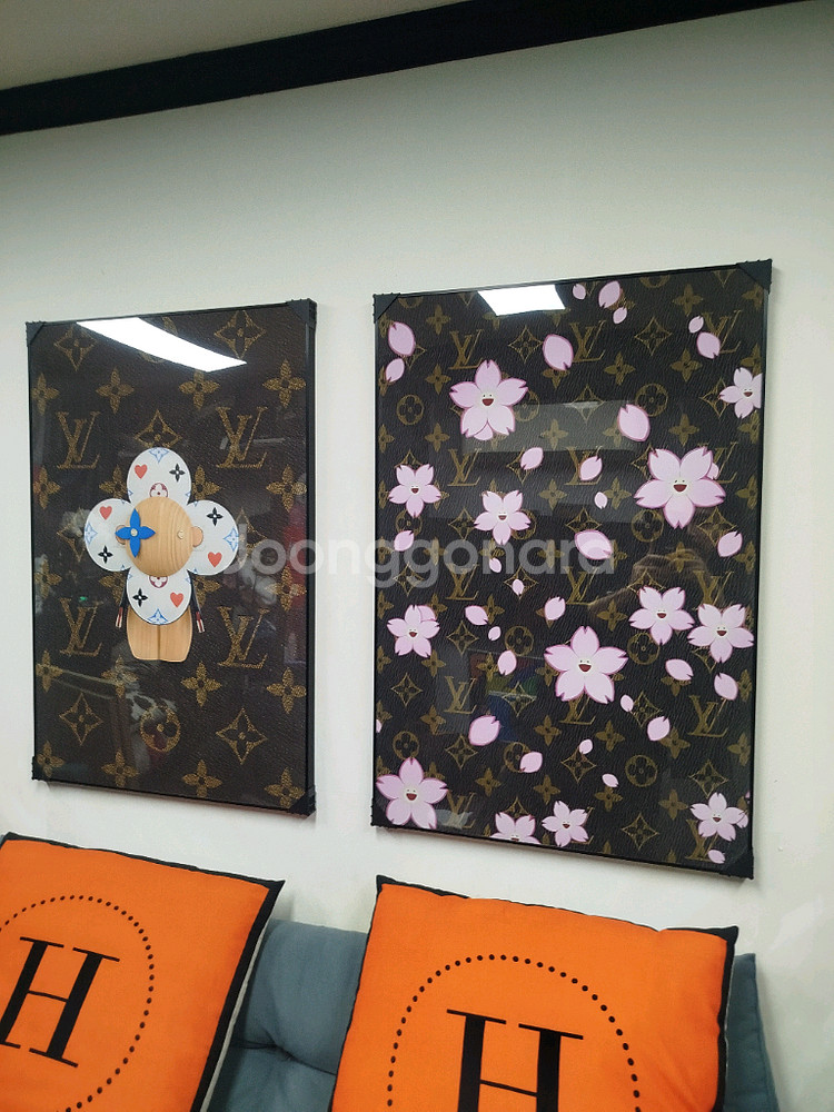루이비통 대형 그림 액자 팝아트 인테리어소품 인테리어액자 명품그림 명품액자 가방 신발 지갑--4