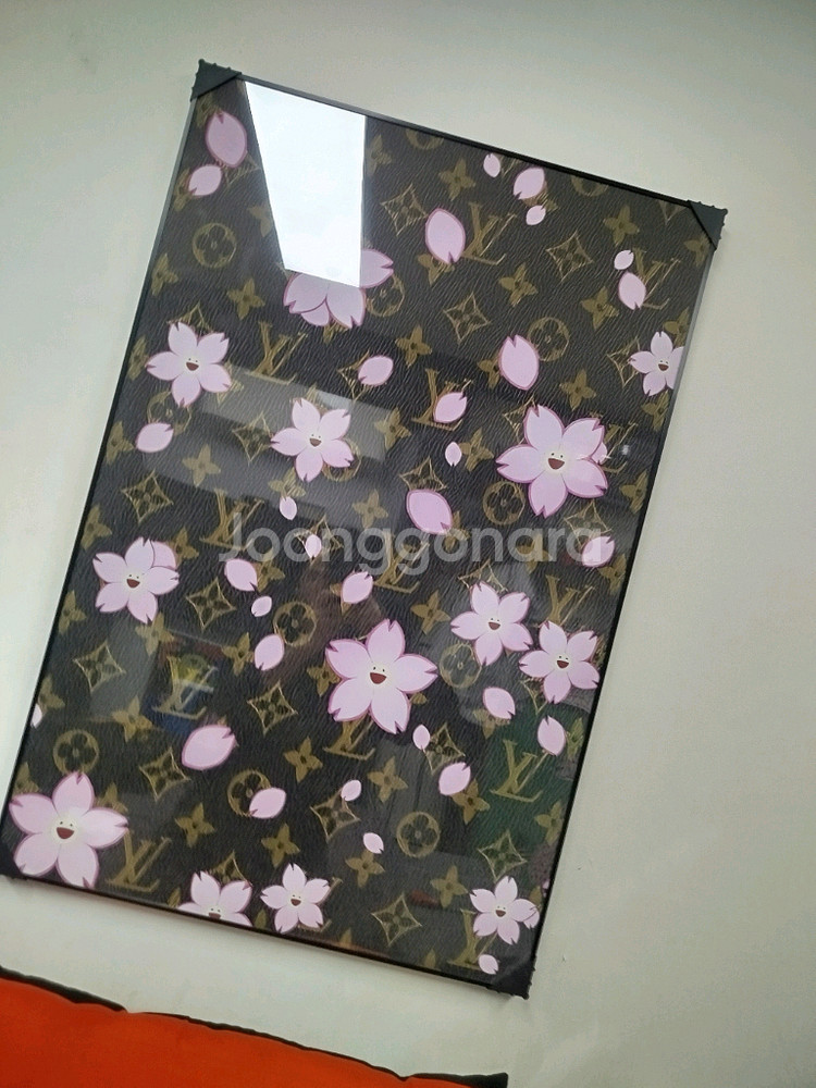 루이비통 모노그램 대형 그림 액자 팝아트 인테리어소품 인테리어액자 명품그림 명품액자 가방 지갑 카이카이키키 꽃그림--1