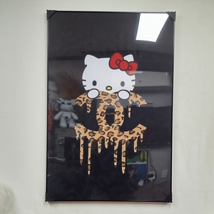 헬로키티 샤넬그림 샤넬액자 키티그림 키티액자 대형 그림 액자 팝아트 인테리어소품 인테리어액자 명품그림 명품액자
