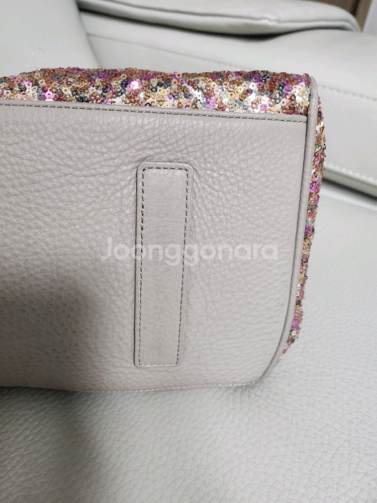 제이에스티나 스팽글 토트백 숄더백 소가죽가방--6