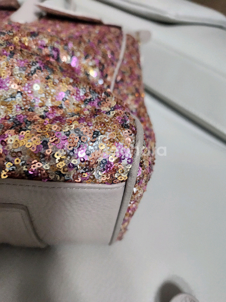 제이에스티나 스팽글 토트백 숄더백 소가죽가방--7