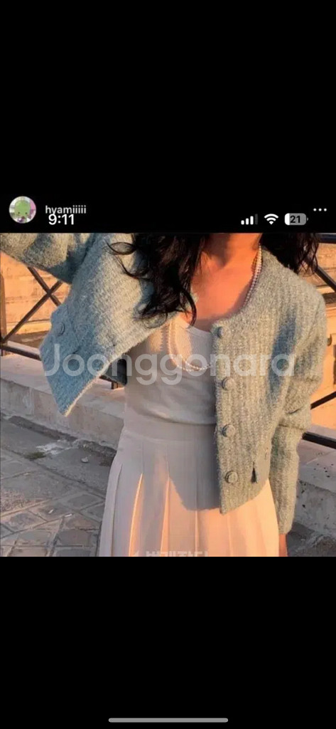 태향옷장 윗마럽 스카이문 트위드자켓--0