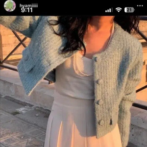 태향옷장 윗마럽 스카이문 트위드자켓