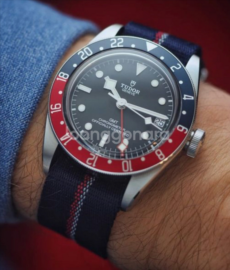 RSM 나토 스트랩 블루 스트라이프 (튜더 스타일)--1