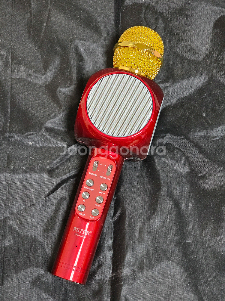 블루투스 LED 마이크 WSTER 골드 레드--0