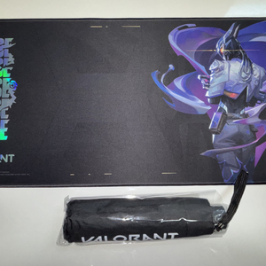 급처 발로란트 VYSE 장패드 & 로고 우산 세트 (미사용 새상품)