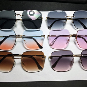 빈티지 무테 선글라스 자외선 차단 남녀공용 안경