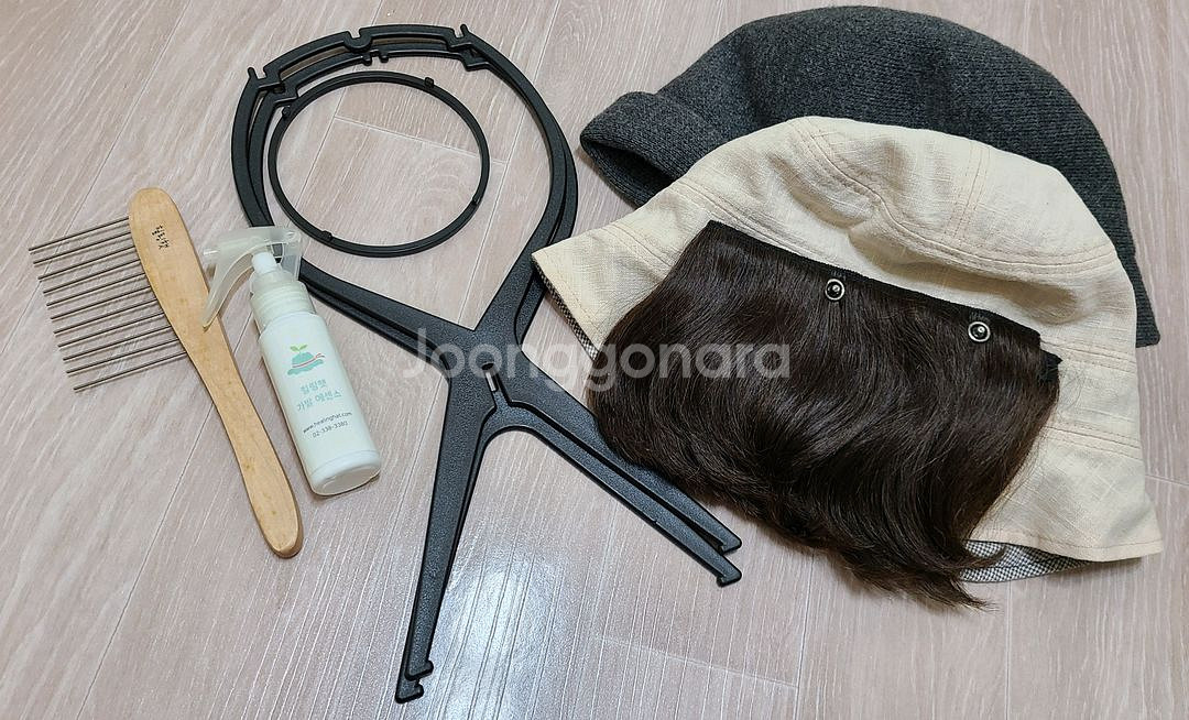 힐링햇 인모모자가발, 힐링햇 비니 5장 일괄판매합니다.--6