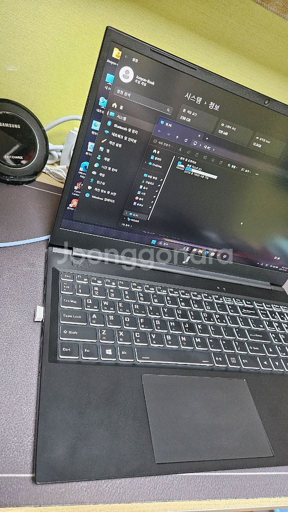 주연 노트북 새것컨디션 10세대 i5-12g-256g 새배터리--3