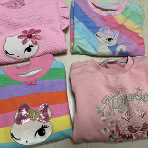 여아 맨투맨 일괄 프랜치캣 145 MLB 130 4개