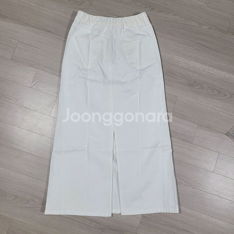 화이트 롱롱 스커트 S사이즈--3