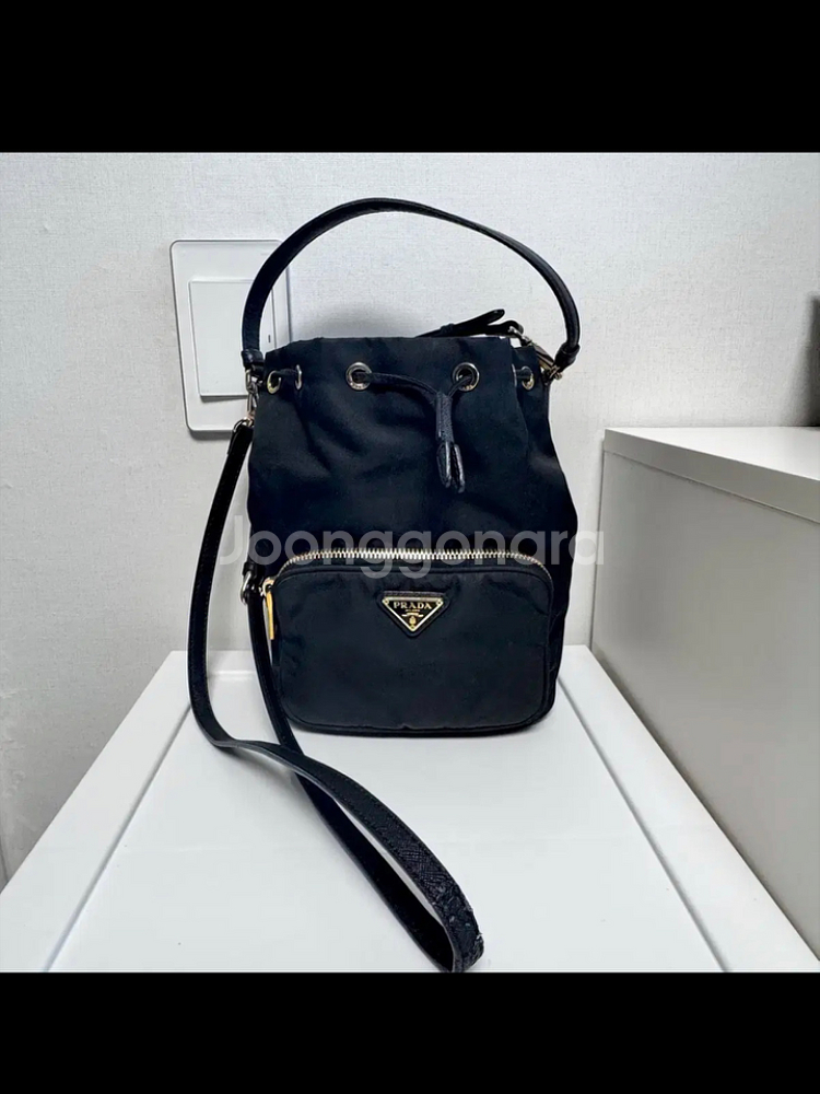 급처 ) 프라다 나일론 버킷백 S 블랙--0