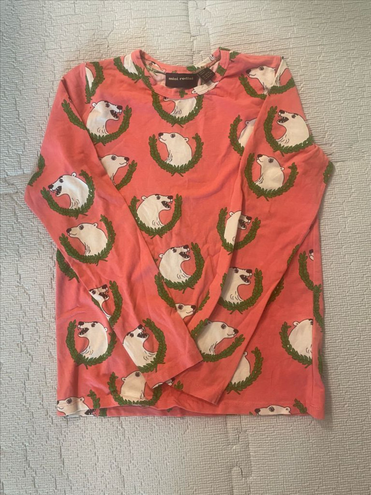 미니로디니 폭스 패턴 긴팔티--2