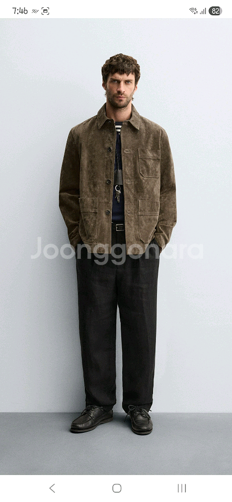 자라 리얼스웨이드 오버셔츠쟈켓--0