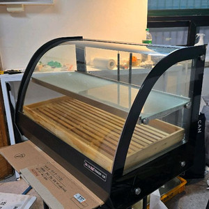 업소용 강화유리 보온 진열대