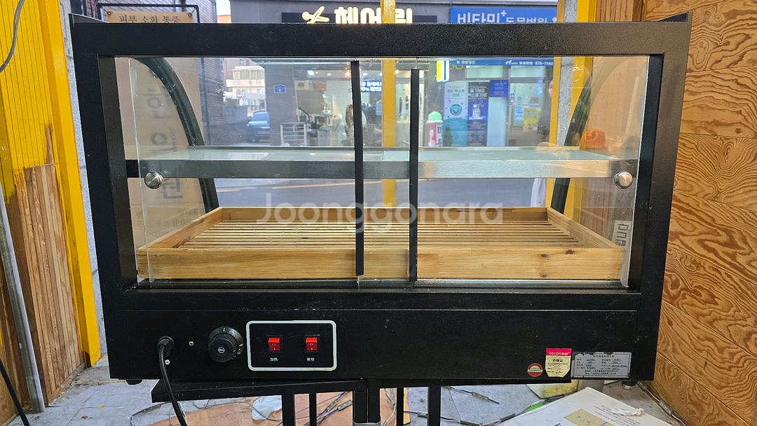 업소용 강화유리 보온 진열대--2