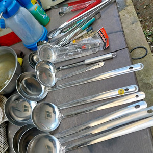 업소용 스테인리스 국자 집게 12개 7개 미사용