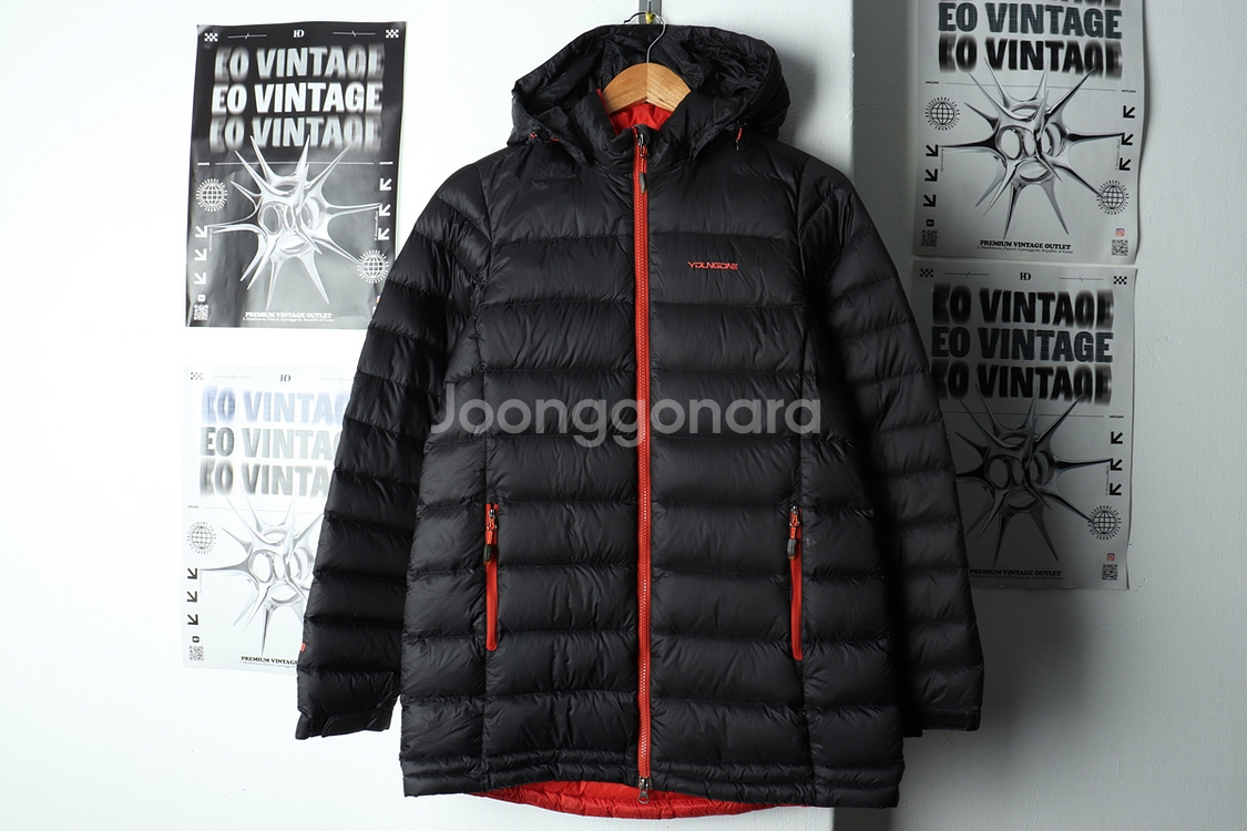 W(L) 영원아웃도어 패딩 점퍼자켓 덕다운 블랙 롱--1