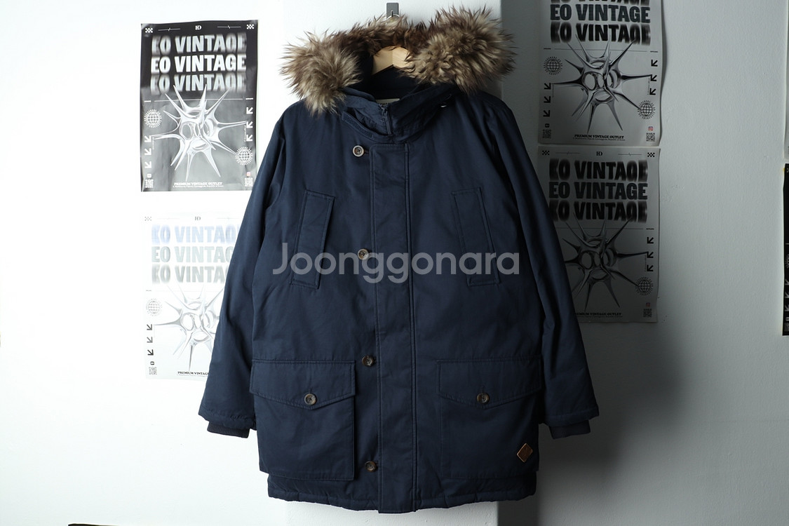 (L) 브랜드빈티지 패딩 점퍼자켓 펄스 덕다운 네이비--1