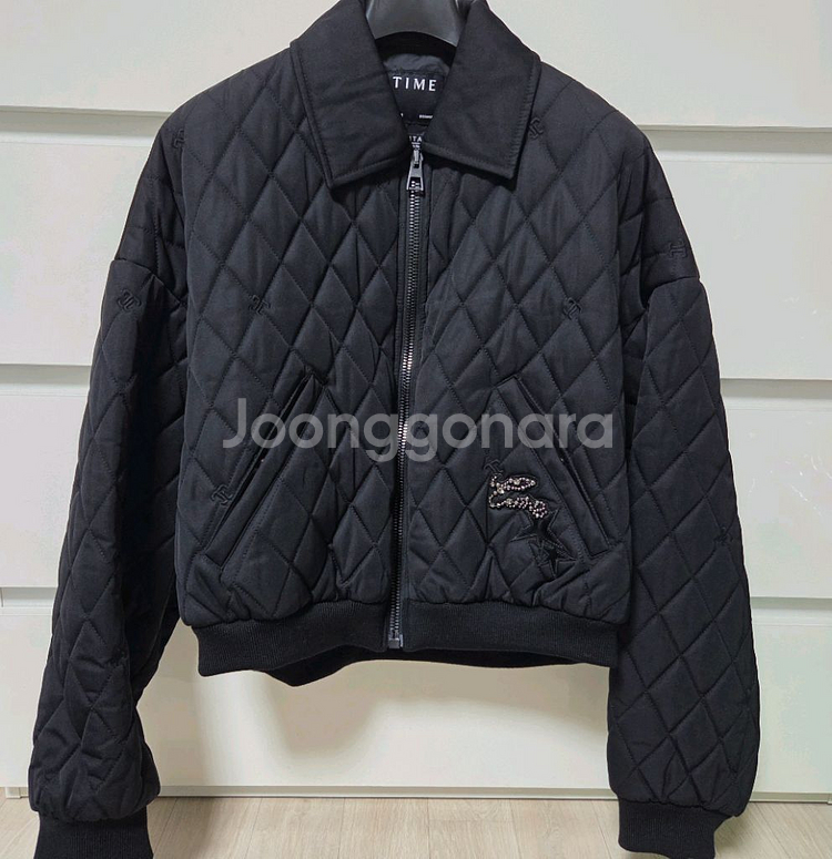 타임 로고 퀼팅 패딩 점퍼 랑방 마인 더캐시미어--1