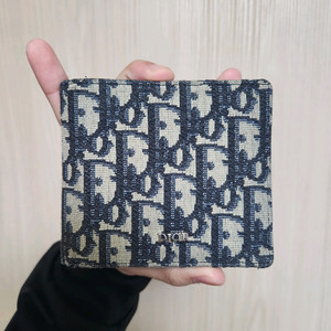 디올 오블리크 자카드 반지갑