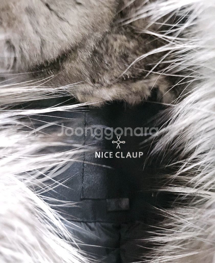 나이스클랍 후드 퍼 블랙 패딩 야상 점퍼 M--3