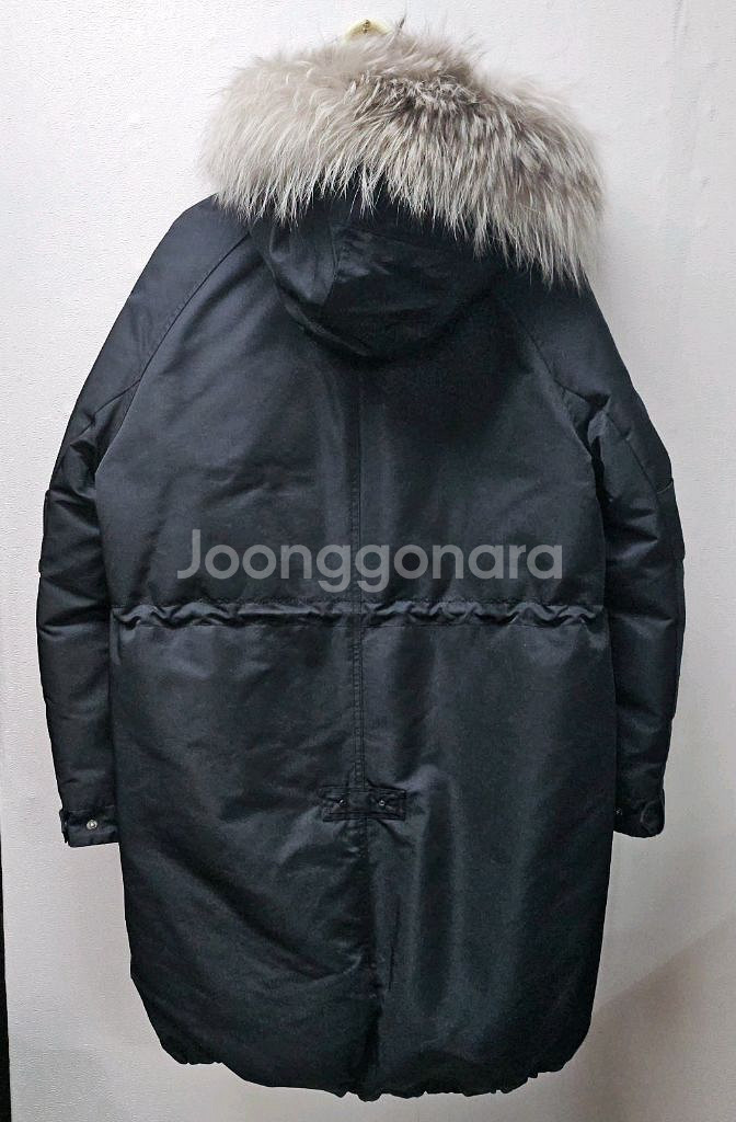 나이스클랍 후드 퍼 블랙 패딩 야상 점퍼 M--1