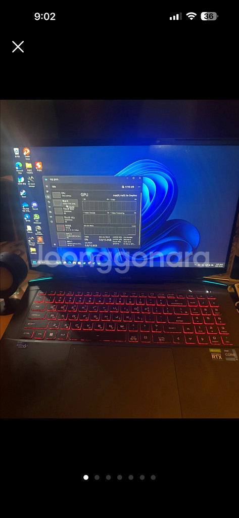 한성 수냉게이밍 노트북 3070ti--0