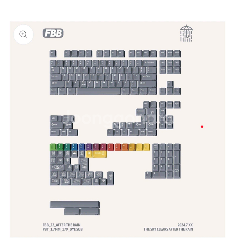FBB After Rain PBT 키보드 키캡--5