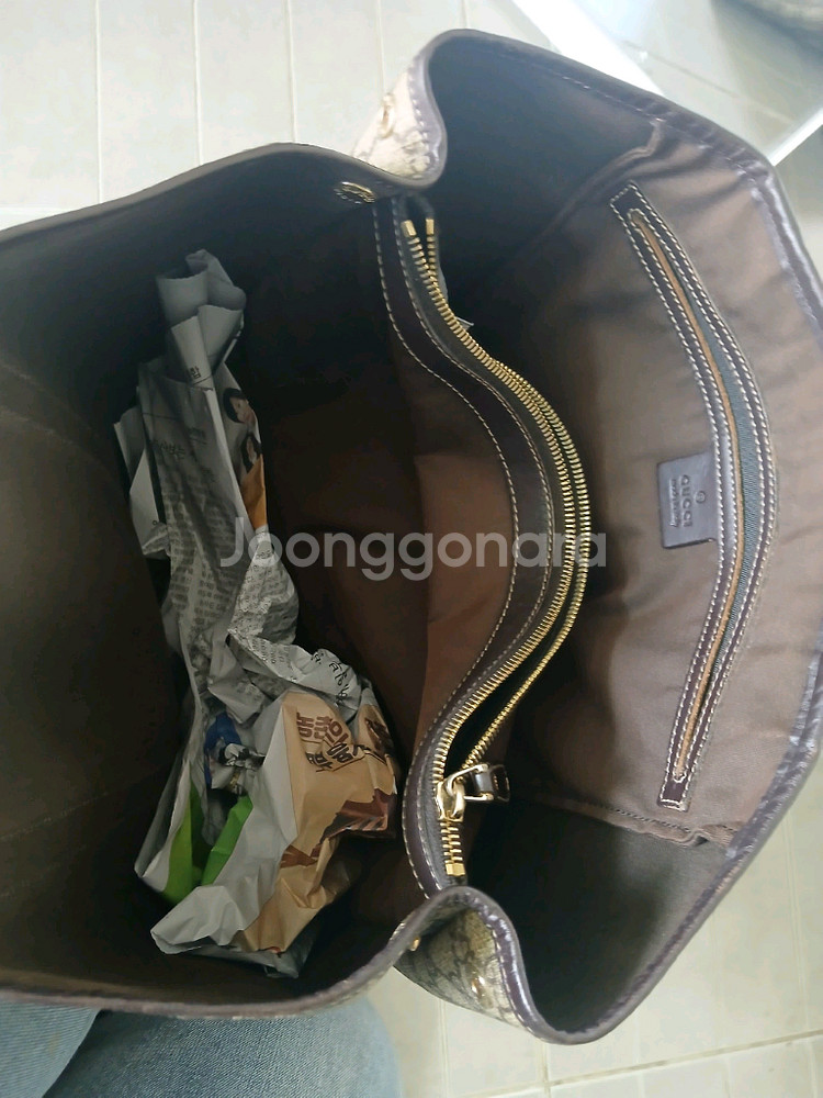 구찌 정품 GG 캔버스 토트백 상태 좋아요 서류 가방 좋아요--1