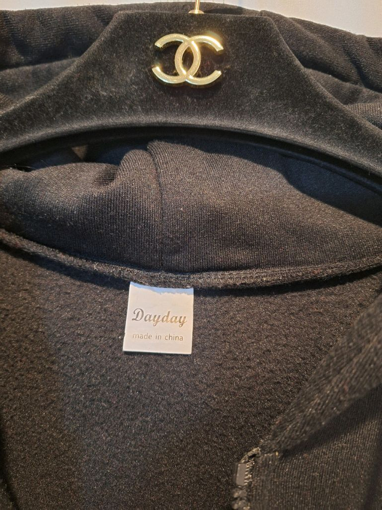 블랙 기모 여성 후드 집업 이미지