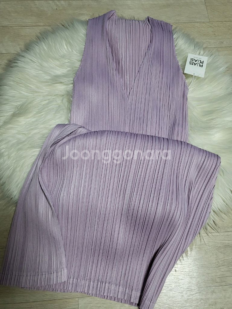 이세이미야케 플리츠플리즈 원피스 12월 먼슬리 원피스 파스텔퍼플 3사이즈--1