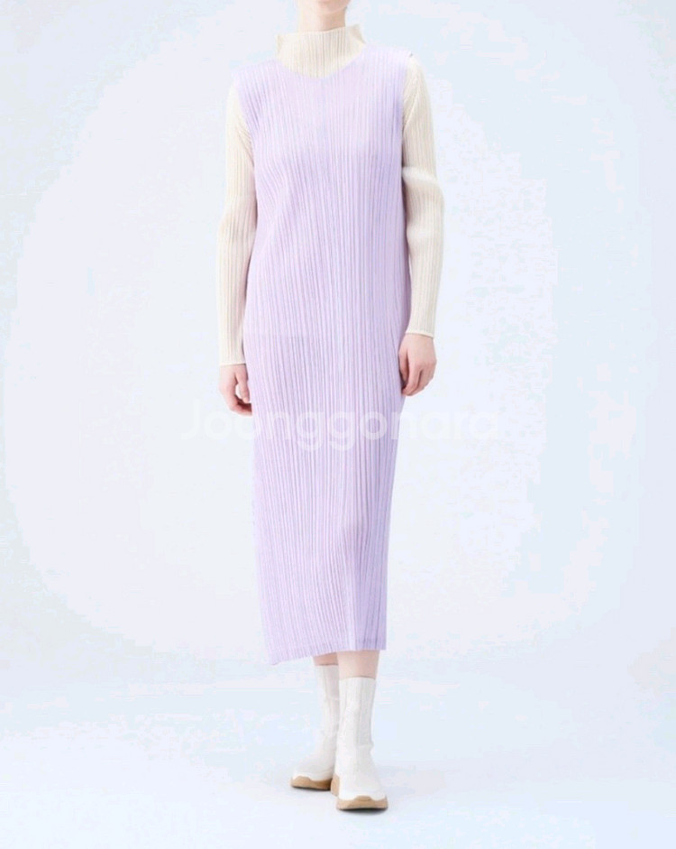 이세이미야케 플리츠플리즈 원피스 12월 먼슬리 원피스 파스텔퍼플 3사이즈--5