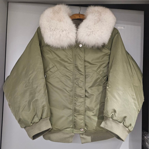 폭스퍼 카라 오리털패딩 점퍼