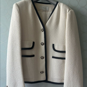 온앤온 노카라 브이넥 자켓