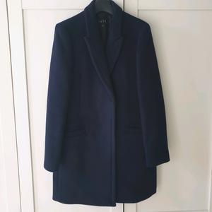 네이비 울자켓 울코트 울80 하프코트