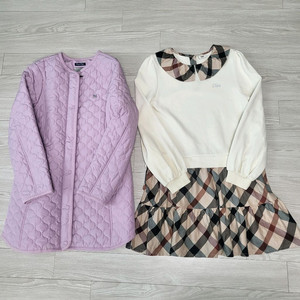 블루독 퀼팅 코트 155사이즈& 닥스키즈 원피스150사이즈(상태최상)