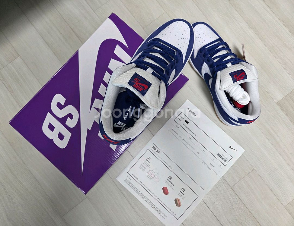 나이키 SB 덩크 로우 프로 프리미엄 딥 로얄 블루 [285, 새상품]--5