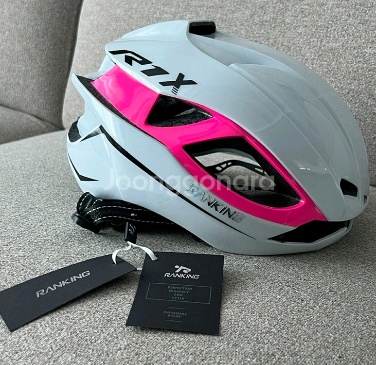 자전거헬멧. 랭킹 R1X 화이트 네온핑크 헬멧 M/L--0