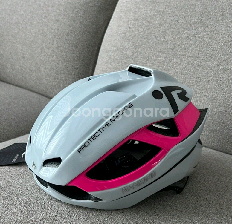 자전거헬멧. 랭킹 R1X 화이트 네온핑크 헬멧 M/L--1