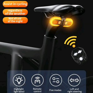 자전거 방향 지시 후미등 LED, USB 충전식, 무선 버튼