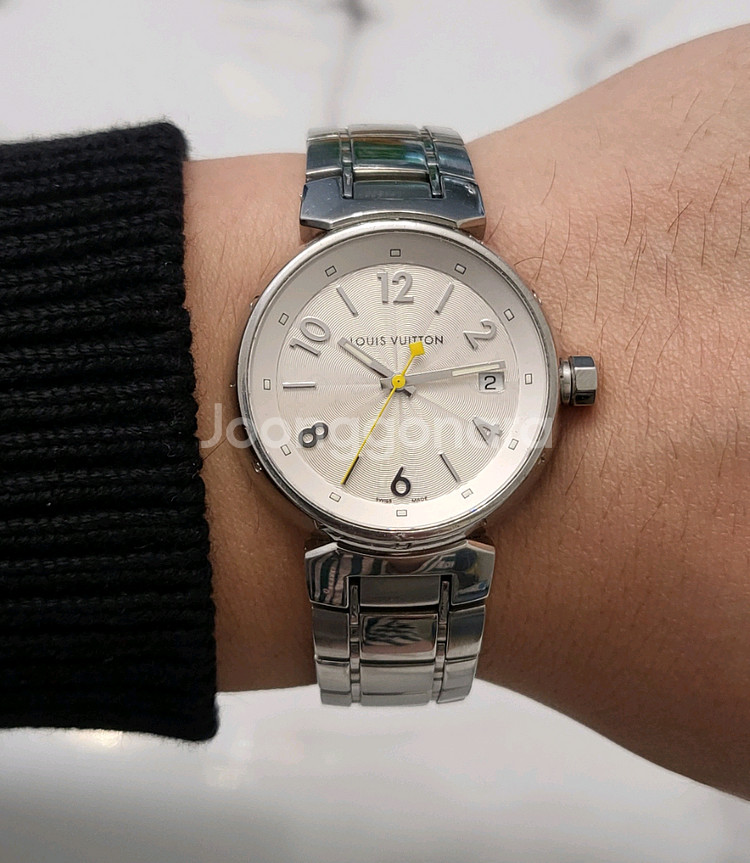 루이비통 땅부르 스틸 밴드 남성 시계 남자 팔찌--0